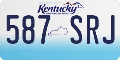 KY license plate 587SRJ
