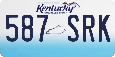 KY license plate 587SRK