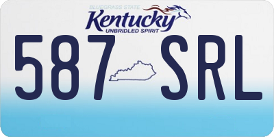 KY license plate 587SRL