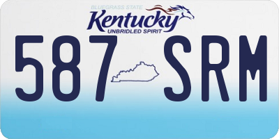 KY license plate 587SRM