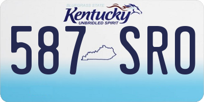 KY license plate 587SRO