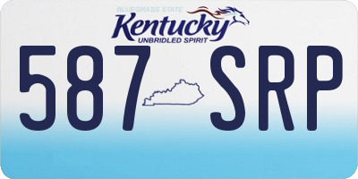 KY license plate 587SRP