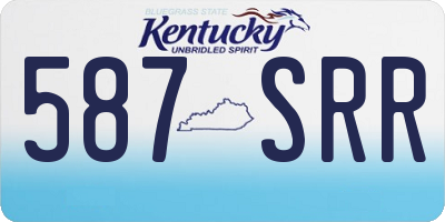 KY license plate 587SRR