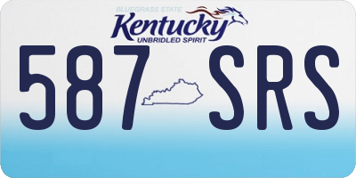 KY license plate 587SRS