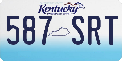 KY license plate 587SRT