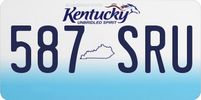 KY license plate 587SRU