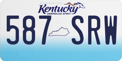 KY license plate 587SRW