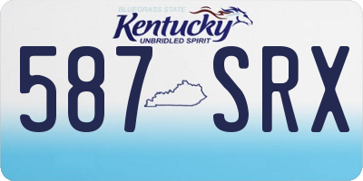 KY license plate 587SRX