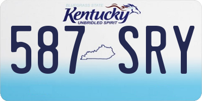 KY license plate 587SRY