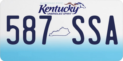 KY license plate 587SSA