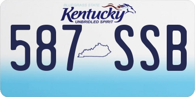 KY license plate 587SSB