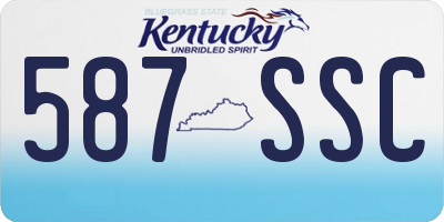 KY license plate 587SSC