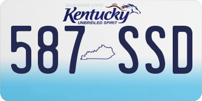 KY license plate 587SSD