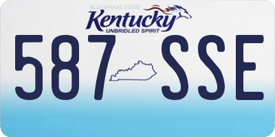 KY license plate 587SSE