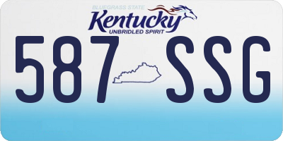 KY license plate 587SSG