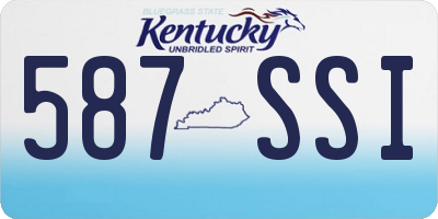 KY license plate 587SSI