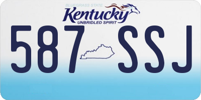 KY license plate 587SSJ