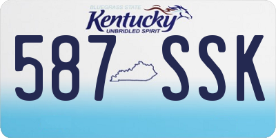 KY license plate 587SSK