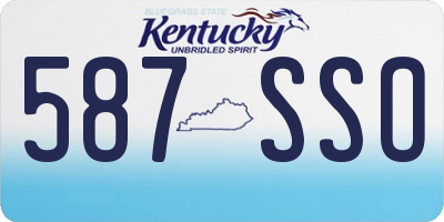 KY license plate 587SSO