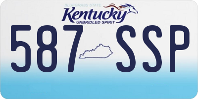 KY license plate 587SSP