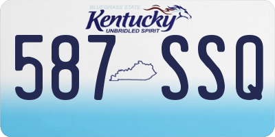 KY license plate 587SSQ