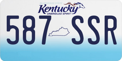 KY license plate 587SSR