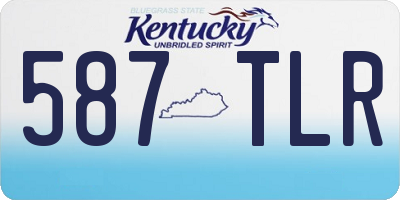 KY license plate 587TLR