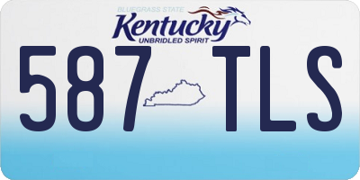 KY license plate 587TLS