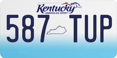 KY license plate 587TUP