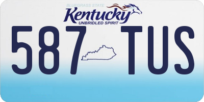 KY license plate 587TUS