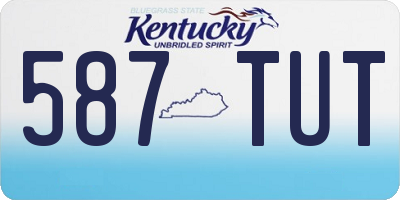 KY license plate 587TUT