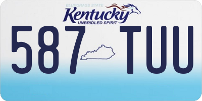 KY license plate 587TUU