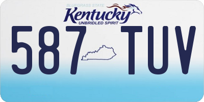 KY license plate 587TUV