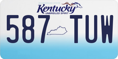 KY license plate 587TUW