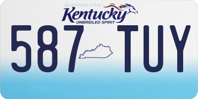 KY license plate 587TUY