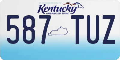 KY license plate 587TUZ