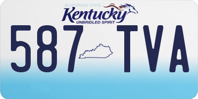 KY license plate 587TVA