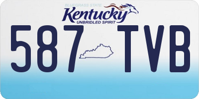 KY license plate 587TVB
