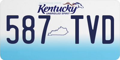 KY license plate 587TVD