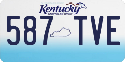 KY license plate 587TVE