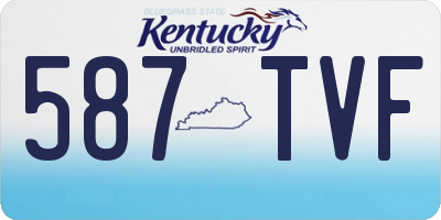 KY license plate 587TVF