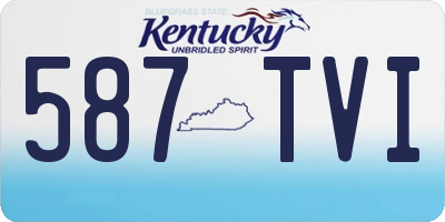 KY license plate 587TVI