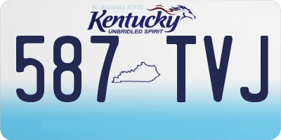 KY license plate 587TVJ