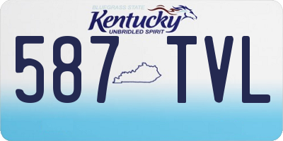 KY license plate 587TVL