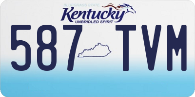 KY license plate 587TVM