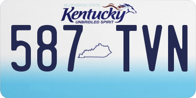 KY license plate 587TVN