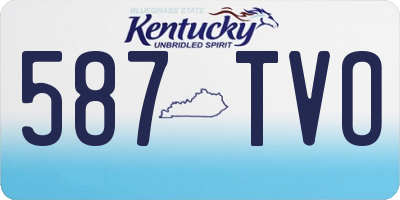 KY license plate 587TVO