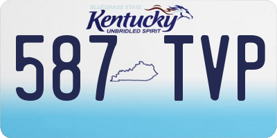 KY license plate 587TVP
