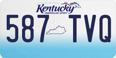 KY license plate 587TVQ