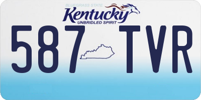 KY license plate 587TVR